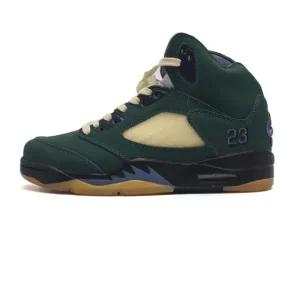 Jordan Air 5 Retro Black White Team Jordan Basketball Shoes