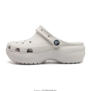 Crocs Women's Thick Sole Platform Slide Sandals for Beach and Casual Wear