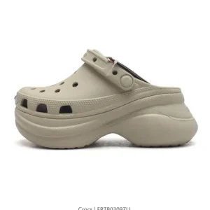 Crocs Dyson Beach Sandals for Women - Thick Sole Heel Sandals for Tall Legs