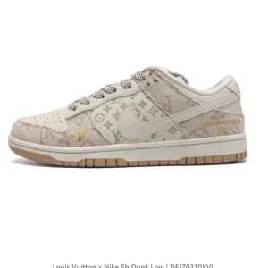 Nike x Louis Vuitton Dunk Low Pro X Lv Skateboarding Shoe – Retro Low Top Streetwear Sneakers with ZoomAir Cushioning