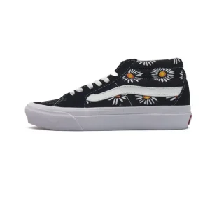 Vans Sk8-Mid Classic Canvas Skate Shoes - Unisex Retro Mid-Top Sneakers with Floral Print