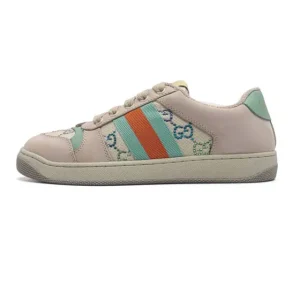 Gucci Screener Women Vintage Distressed Platform Sneakers Retro Style