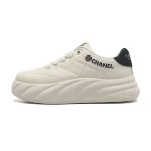 CHANEL 2023 New Season Women's Casual Sneakers Classic White Shoes