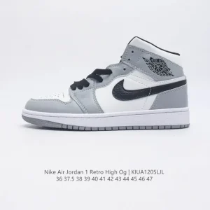 Jordan Air Retro High OG Black White Leather Basketball Shoes
