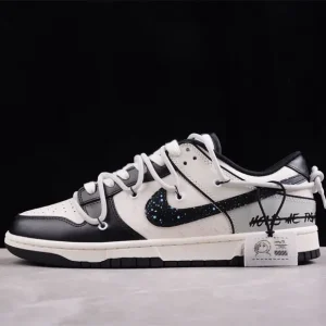 Nike Dunk Low Retro Space Exploration Custom Distressed Panda Sneakers