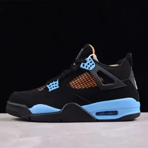 Jordan Air 4 Retro Black Blue AQ9129-003 Men's Basketball Shoes