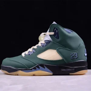Ma Maniere X Air Jordan 5 Wmns Photon Dust Black Green