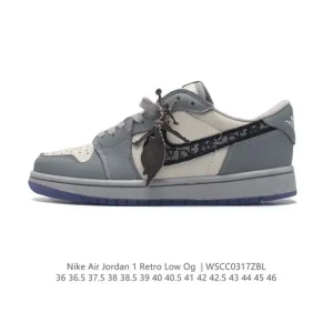 Dior x Air Jordan 1 Low White Gray Official Box