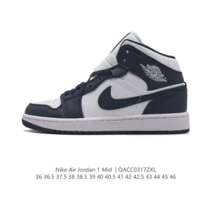 Nike Air Jordan 1 Mid Men's and Women's Basketball Shoes - AJ1 Retro High Top Sneakers