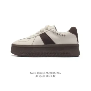 Gucci Rhyton Platform White Leather Sneakers 2024
