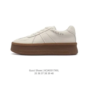 Gucci Rhyton Platform White Leather Women's Sneakers 2024