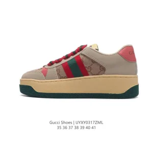 Gucci Screener Old Vintage Leather Sneakers for Women