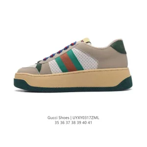 Gucci Screener Old Vintage Leather Sneakers Women