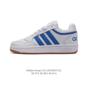 adidas Hoops 3.0 Roman Low-Top Retro Lace-Up Casual Sneakers for Women