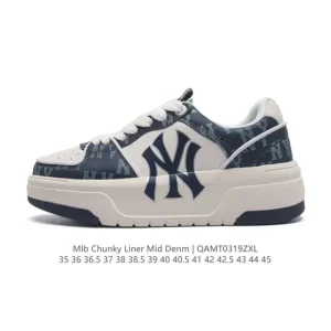 MLB Chunky Liner Mid Leather Sneakers