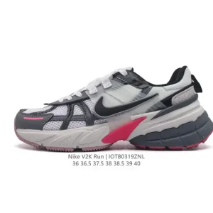 Nike V2K Run Retro Running Shoes - White/Metallic