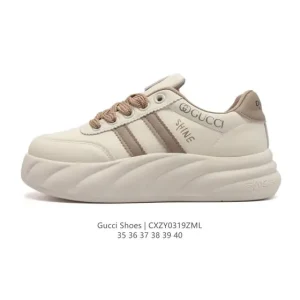 Gucci Rhyton Platform White Leather Sneakers Women 2024