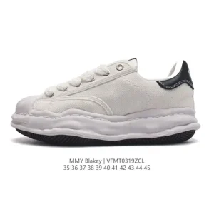 MMY Blakey Canvas Low Sneakers - Original Sole Dissolved Sole Retro Skate Shoes