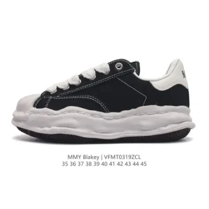 MMY Blakey Canvas Low Sneakers - Retro Dissolved Sole Unisex Shoes