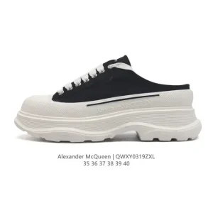 Alexander McQueen Sole Sneakers Women's Thick Sole Platform Canvas Shoes