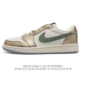 Jordan Air Jordan 1 Low Retro Leather Basketball Shoes