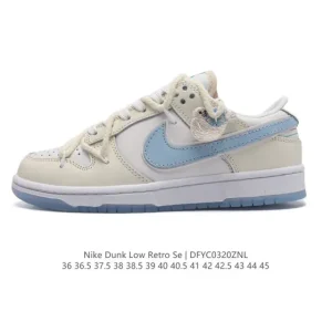 Nike Dunk Low Retro Dual Laces Vintage Basketball Skate Shoes