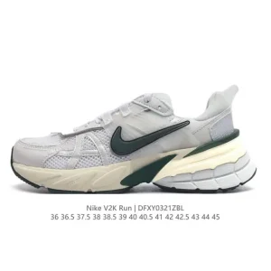 Nike V2K Run Vintage Running Shoes - White & Metallic