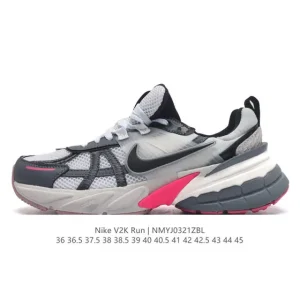 Nike V2K Run Retro Running Shoes - White/Metallic