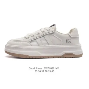 Gucci Rhyton Platform White Leather Women's Sneakers 2024
