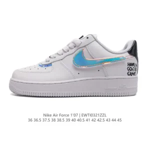 Nike Air Force 1 '07 Low Top Sneakers - White Leather