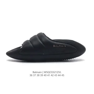 Balmain Logo Slippers Fashion Casual Thick Sole Elevated Slides