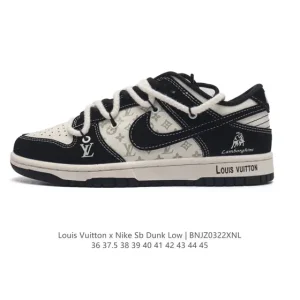 Nike Dunk Low Retro LV Collaboration Double Laces Skateboarding Shoes