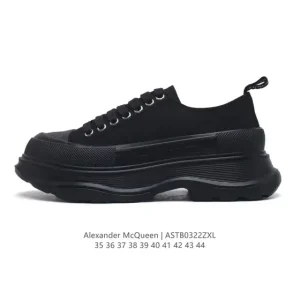Alexander McQueen Sole Sneakers Low-Top Fashion Platform White Shoes