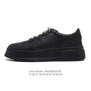 Gucci Rhyton Platform White Leather Sneakers