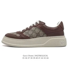 Gucci Rhyton Platform White Leather Sneakers