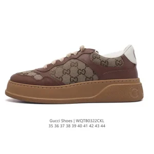 Gucci Rhyton Platform White Leather Sneakers