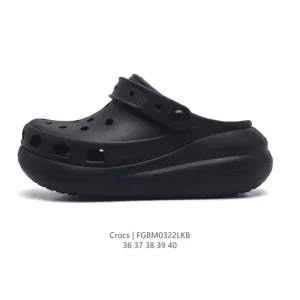 Crocs Women's Platform Sandals - Thick Sole Height Increase Beach Slides