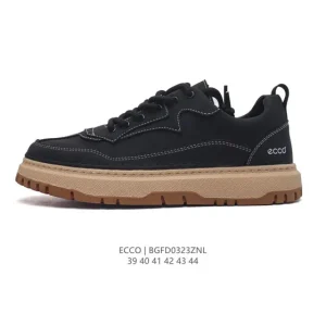 ECCO Men's Casual Sneakers - Lightweight Breathable Lace-Up Shoes