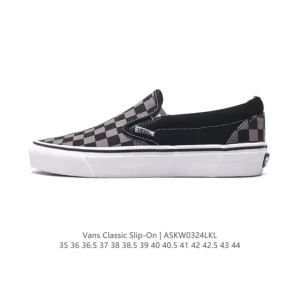 Vans Classic Slip-On Checkerboard Shoes - Unisex Canvas Skate Shoes
