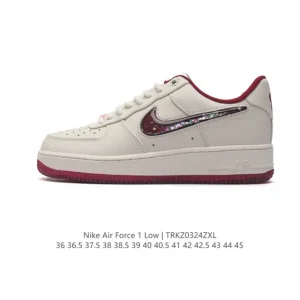 Nike Air Force 1 Low Fv5948-105 White Leather Casual Sneakers