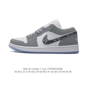 Jordan Air Jordan 1 Low Retro Leather Basketball Shoes