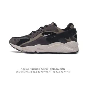 Nike Air Huarache Runner Men's and Women's Shoes - Vintage Cushioned Running Sneakers with Thick Sole