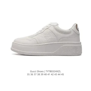 Gucci Rhyton Platform White Leather Sneakers 2024Ss