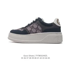 Gucci Rhyton Platform White Leather Sneakers 2024Ss
