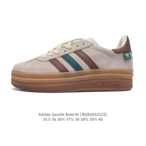 Adidas Gazelle Bold W Trainers - Triple Sole Low Top Retro Casual Shoes
