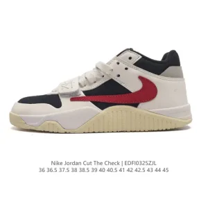 Travis Scott x Nike Jordan Cut The Check Brown Black High Top Sneakers
