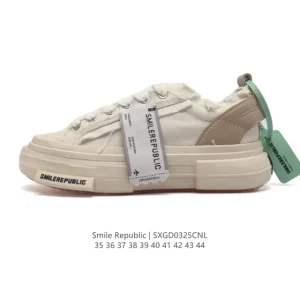 Smilerepublic Chunky Sole Smiling Canvas Shoes - Unisex Lifestyle Sneakers