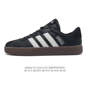 Adidas VL Court 3.0 Shoes - Leather Tennis & Skateboarding Lifestyle Sneakers