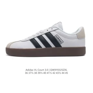 Adidas VL Court 3.0 Shoes - Leather Tennis & Skateboarding Lifestyle Sneakers