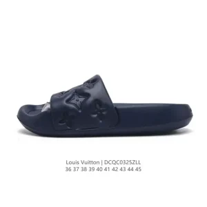 Louis Vuitton Waterfront Monogram Embossed Slides Sandals for Men and Women